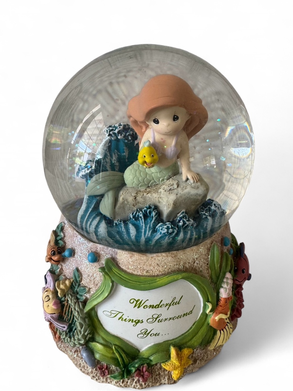 Precious Moments Fairy Little Mermaid Musical Water Globe Under The Sea Tune